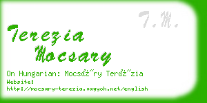 terezia mocsary business card